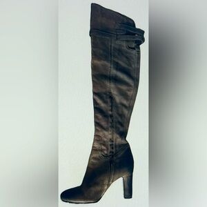 SAM EDELMAN Sutton Over The Knee Brown Leather Boots 6.5